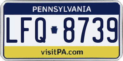 PA license plate LFQ8739