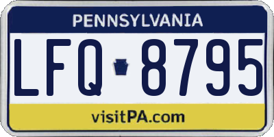 PA license plate LFQ8795