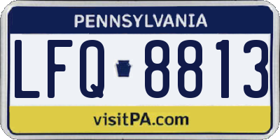 PA license plate LFQ8813