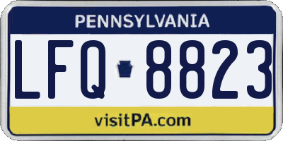 PA license plate LFQ8823