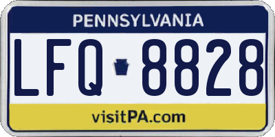 PA license plate LFQ8828