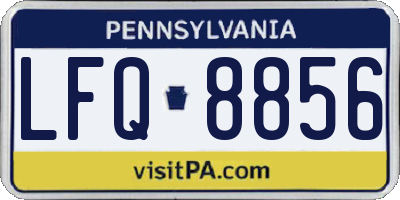PA license plate LFQ8856