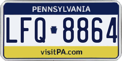 PA license plate LFQ8864
