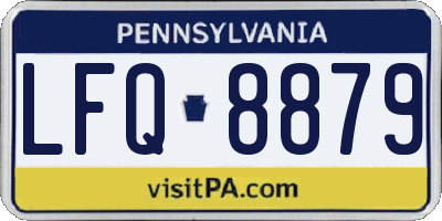 PA license plate LFQ8879