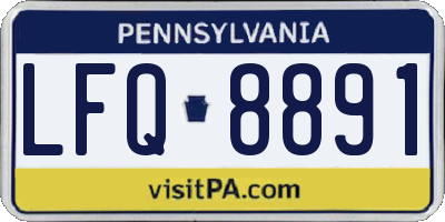 PA license plate LFQ8891