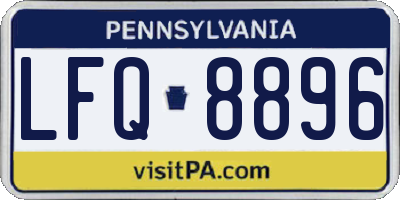 PA license plate LFQ8896