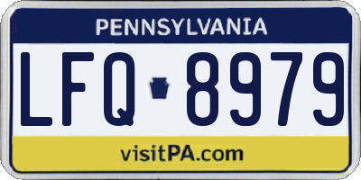 PA license plate LFQ8979