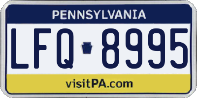 PA license plate LFQ8995