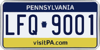 PA license plate LFQ9001