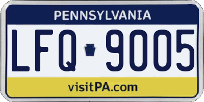 PA license plate LFQ9005