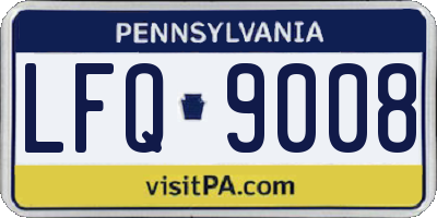 PA license plate LFQ9008