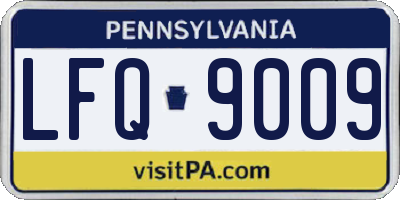 PA license plate LFQ9009