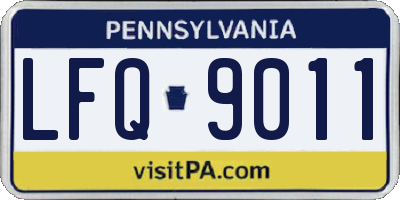 PA license plate LFQ9011