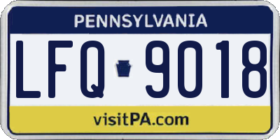 PA license plate LFQ9018