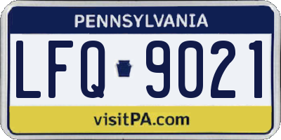 PA license plate LFQ9021