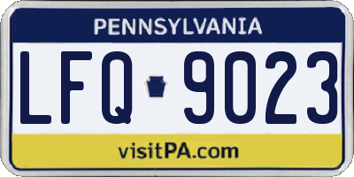 PA license plate LFQ9023