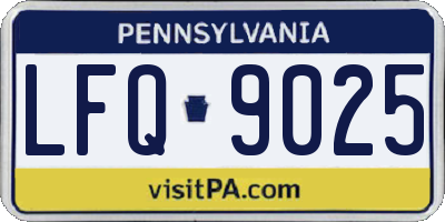 PA license plate LFQ9025