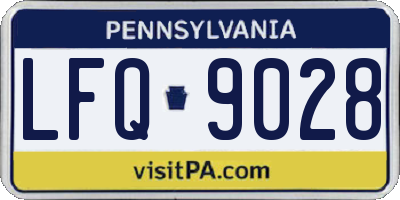 PA license plate LFQ9028