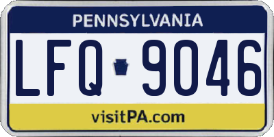 PA license plate LFQ9046