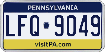 PA license plate LFQ9049