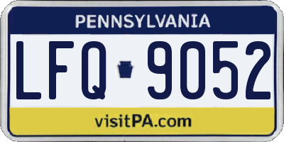 PA license plate LFQ9052