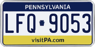 PA license plate LFQ9053