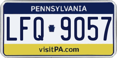 PA license plate LFQ9057
