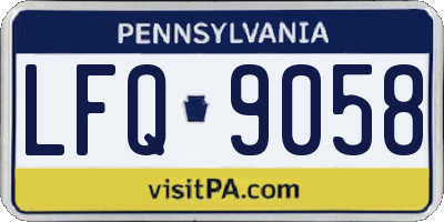 PA license plate LFQ9058