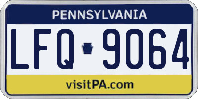 PA license plate LFQ9064