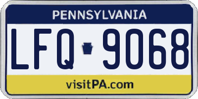 PA license plate LFQ9068