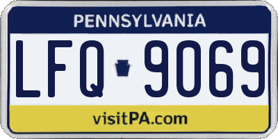 PA license plate LFQ9069