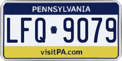 PA license plate LFQ9079