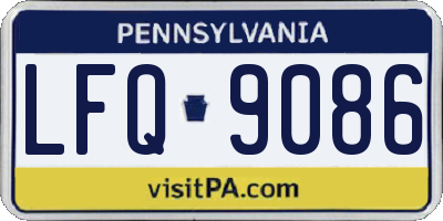 PA license plate LFQ9086