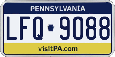 PA license plate LFQ9088