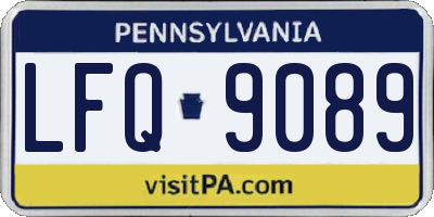 PA license plate LFQ9089