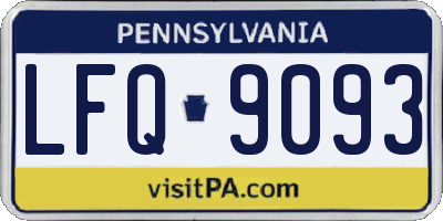 PA license plate LFQ9093