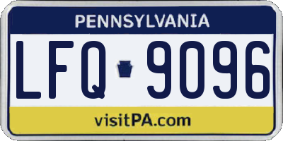 PA license plate LFQ9096