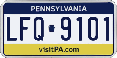 PA license plate LFQ9101