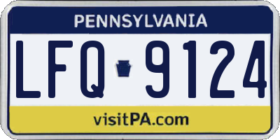 PA license plate LFQ9124