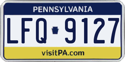 PA license plate LFQ9127