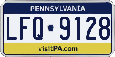 PA license plate LFQ9128