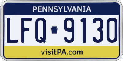 PA license plate LFQ9130