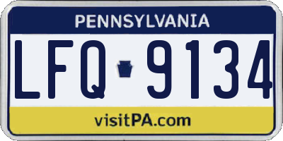 PA license plate LFQ9134