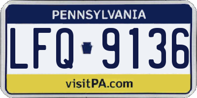 PA license plate LFQ9136