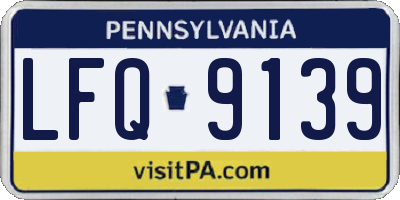 PA license plate LFQ9139