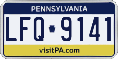 PA license plate LFQ9141