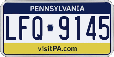 PA license plate LFQ9145