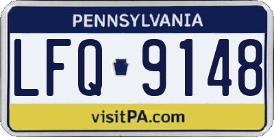 PA license plate LFQ9148