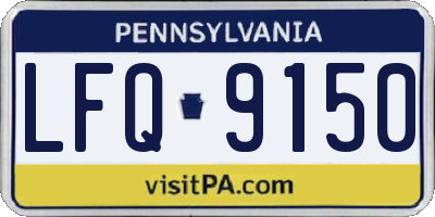 PA license plate LFQ9150