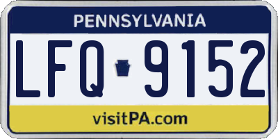 PA license plate LFQ9152